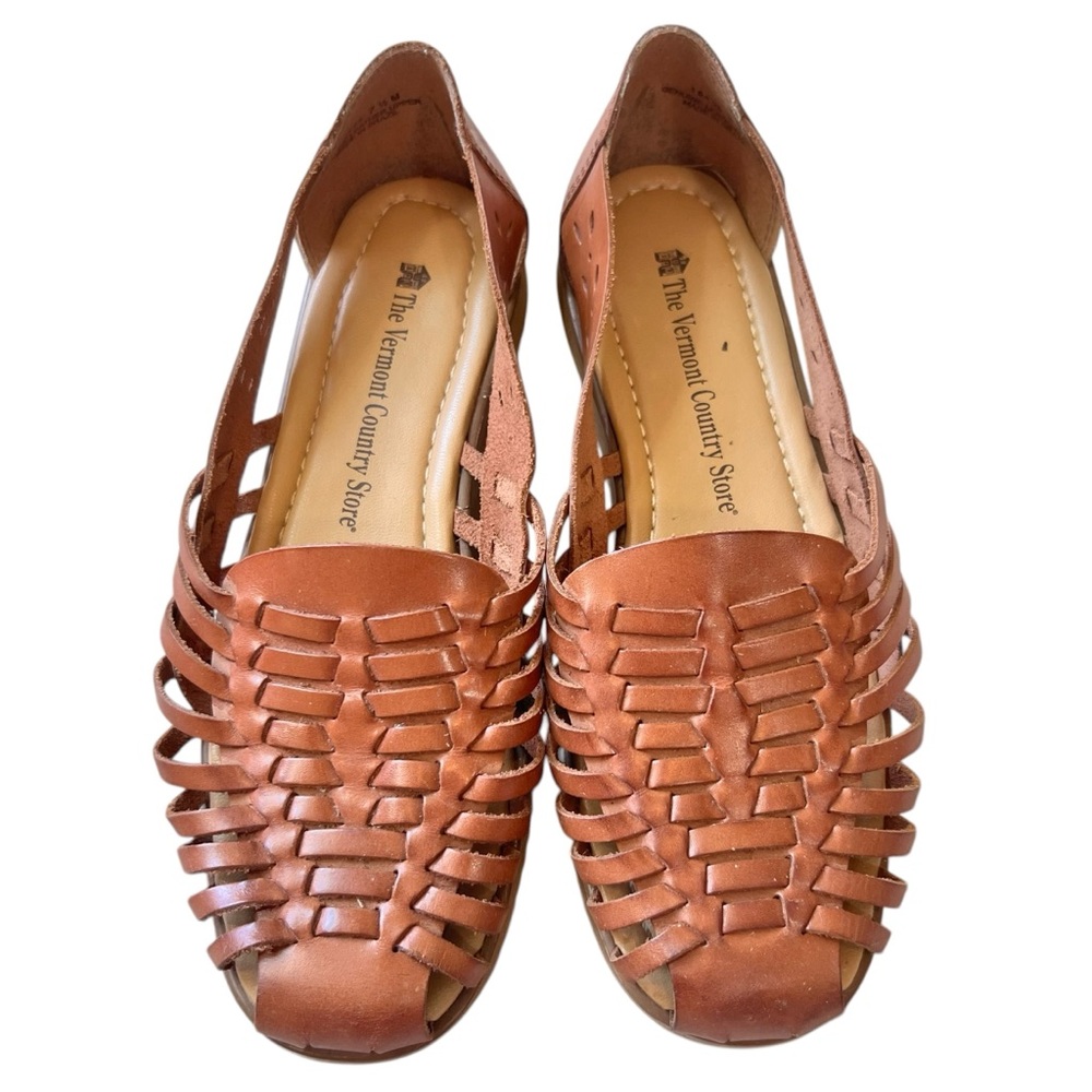 The Vermont Country Store Leather Huarache Sandals - Picture 3 of 9